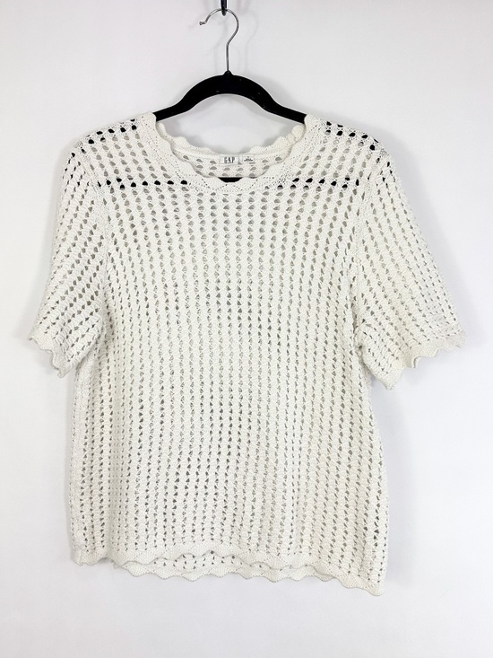 GAP Sweaters - Gap Crotchet Scalloped Short Sleeve Sweater